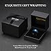 King Will 8mm Classic Tungsten Rings for Men Mens Wedding Bands Simple Engagement Promise Ring Matte Brushed Beveled Edges Comfit Fit Durable, Blue Size 10.5