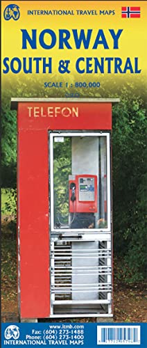 Norway South/Central Travel Reference Map 1:800K-2023edi