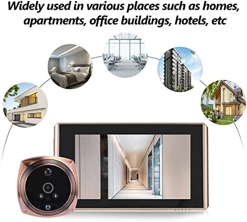 Digital Door Viewer and Amp,4.3in 2 Million Pixels HD LCD Screen Digital Peephole Viewer,160° Wide Angle Night Vision Auto Photo Capture Video Mini Doorbell Camera with 32GB Memory Card