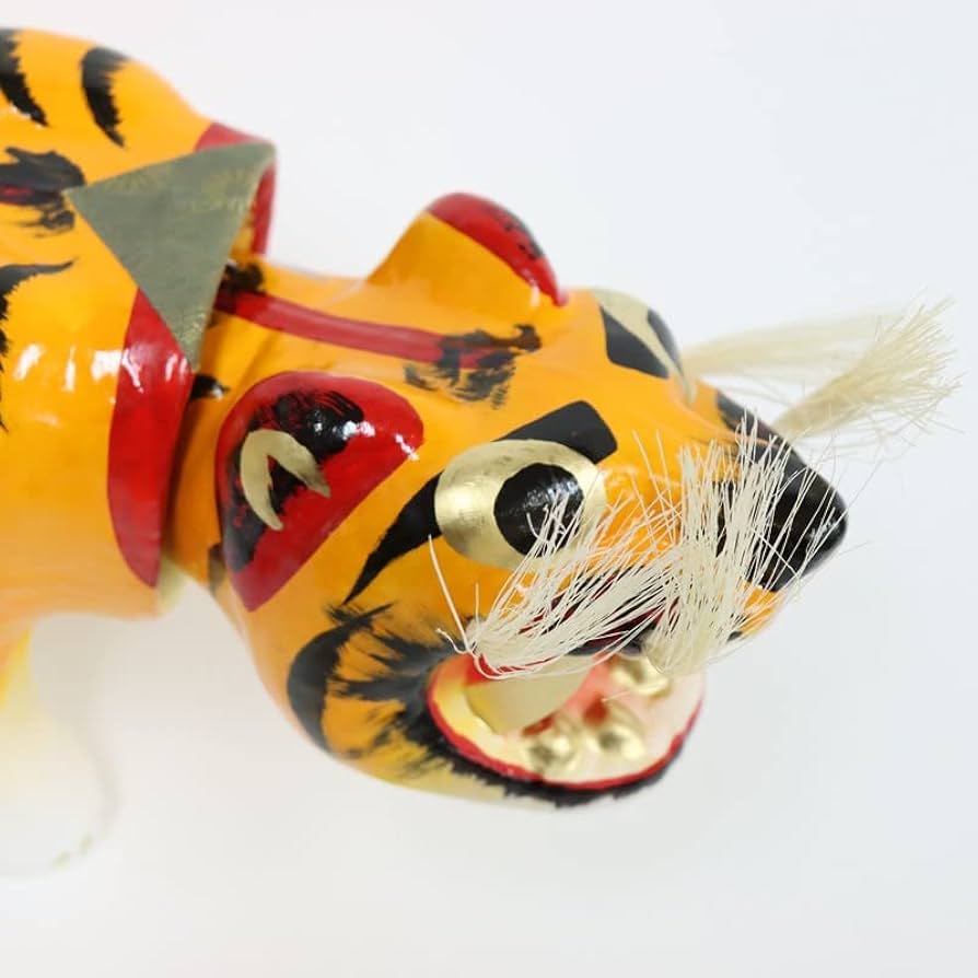 Amazon | 張子の虎 3号 首振り虎 五月人形 伝統工芸 [tm-3] | 五