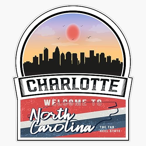 Magnet Charlotte Welcome To North Carolina The Tar Heel State North Carolina State And Cities Series -2 Magnet Vinyl Decal Sticker 5