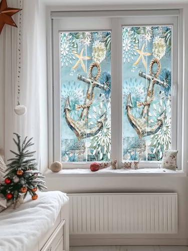 Vinilo decorativo para ventanas 18x39 pulgadas, turquesa miniatura 7