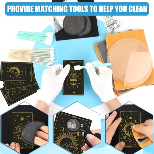 Windspeed 221P Card Cleaning Kit for Sports Trading Card Grading Kit for Grading Polish Include 2 Pcs 6 Inches Clear Acrylic Rounds 10 Plastic Clamps 2 Shammy Towel and Other Accessories by Windspeed - Image 7
