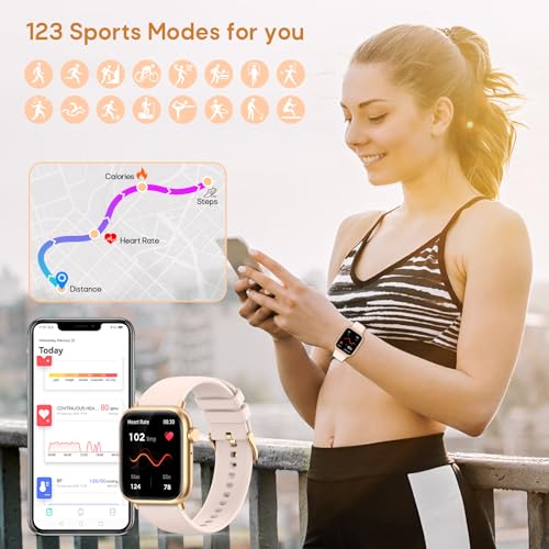 Smart Watch for Women Answer/Make Calls, 1.83" Bluetooth Calling Smartwatch with Heart Rate Sleep Monitor - Image 3