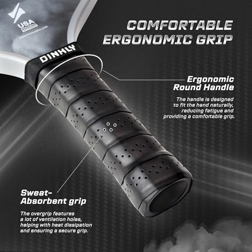 image for Dinkly Raw Carbon Pickleball Paddles Set of 2, T700 Carbon Fiber Racke