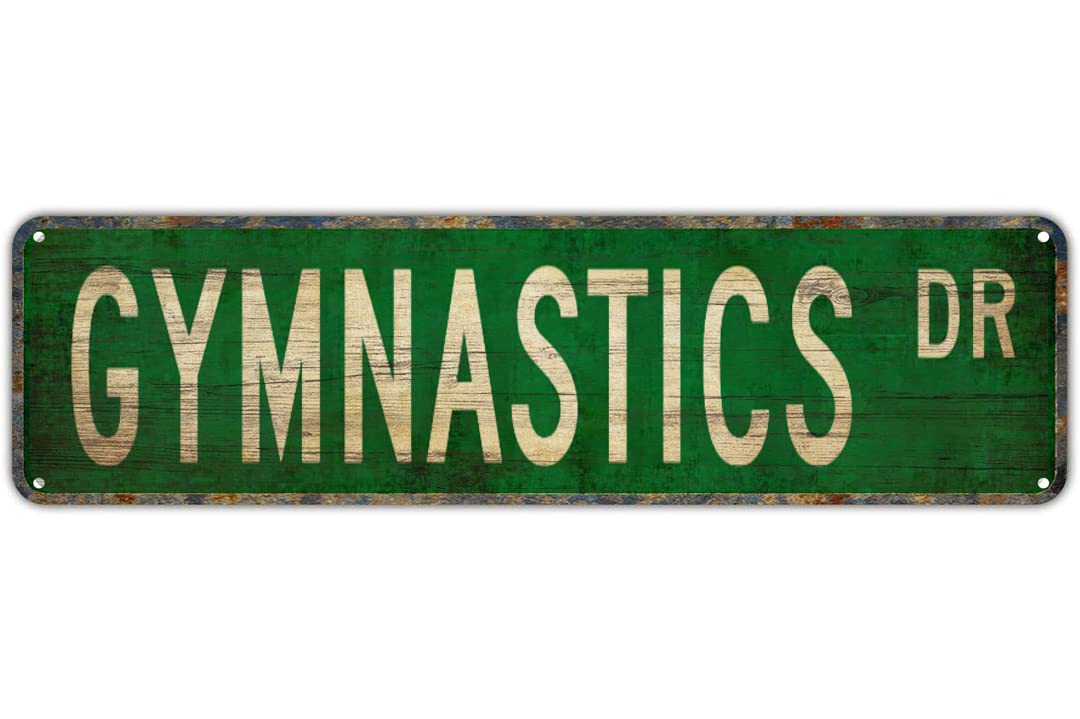 GYMNASTICS DR Vintage Tin Signs Art Plaque Aluminum for Bedroom Kitchen Garden Wall Bar Club Coffee Hanging Home Decor 4x16 Inch