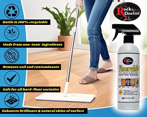 Flooraid 2 Pack & 2 Free Microfiber Cloths - Multi-Surface Floor Cleaner Liquid – Vinyl, Ceramic Tile, Stone, Laminate & Hardwood Floor Cleaner – Biodegradable, Eco Cleaning Product (48 Oz) #TOP4