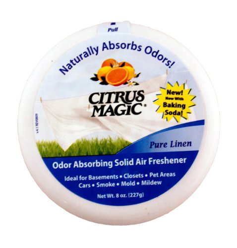 Citrus Magic Solid Air Freshener Pure Linen -- 8 oz Each / Pack of 2