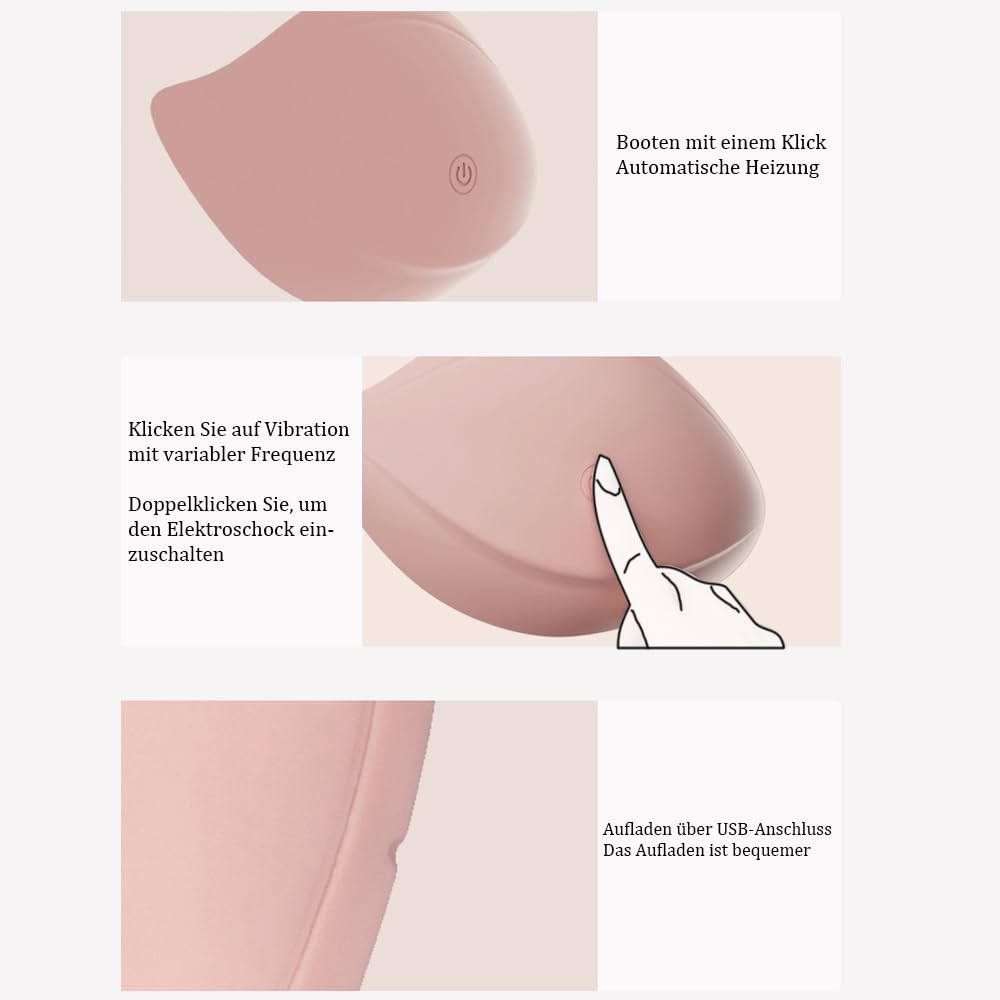 Nippel Brust Vibration Massagegerät mit 10 Vibrationsmodi & 3 Sexuelle Elektrostimulation Modus Elektro Shock Bruststimulatoren SM Heizung Brustvergrößerung Vibrator Sex Spielzeug für Frauen
