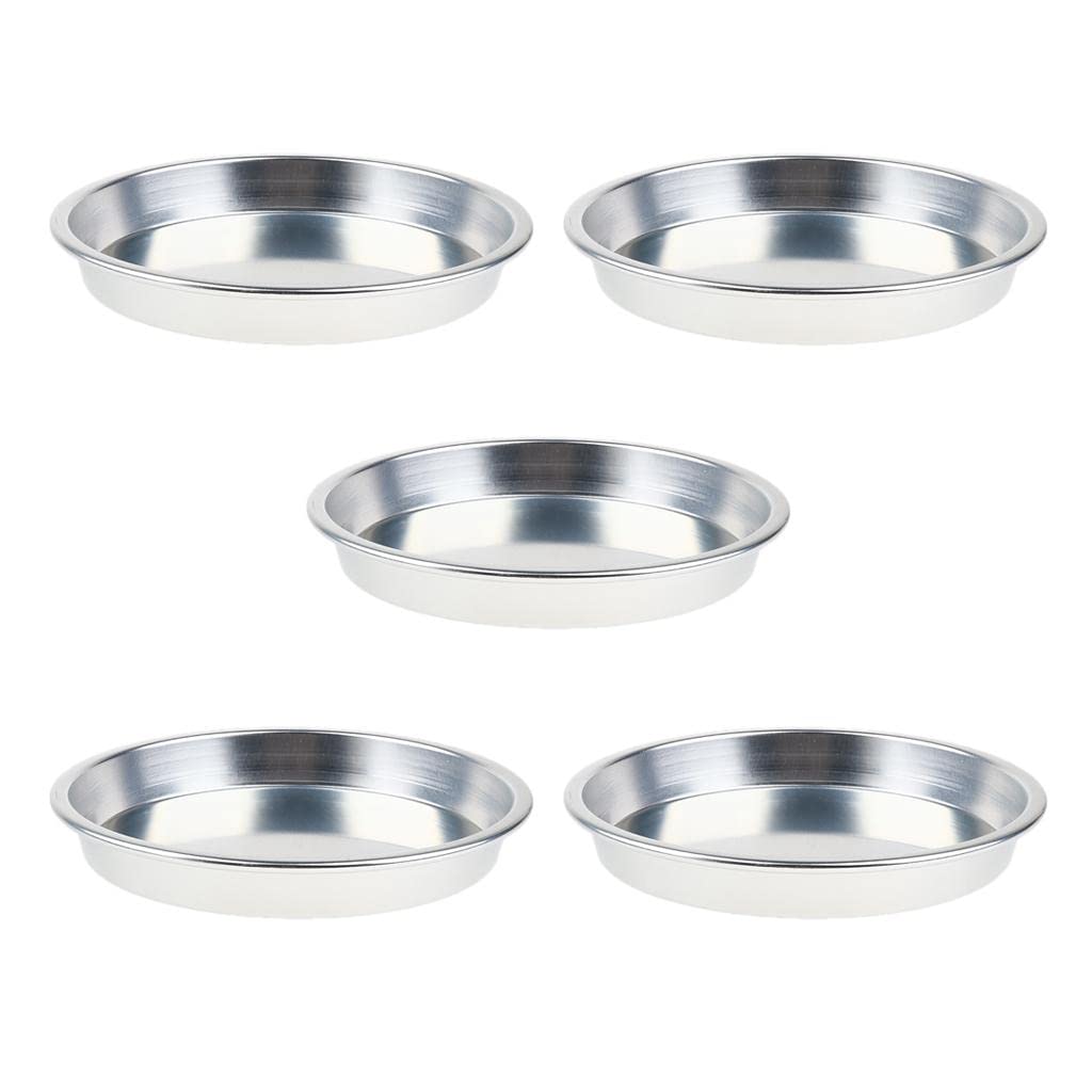 Juego de 5 platos de camping al aire libre | Recipiente de aluminio para alimentos para barbacoa | Apilable y peso | Bandeja de picnic para senderismo y viajes