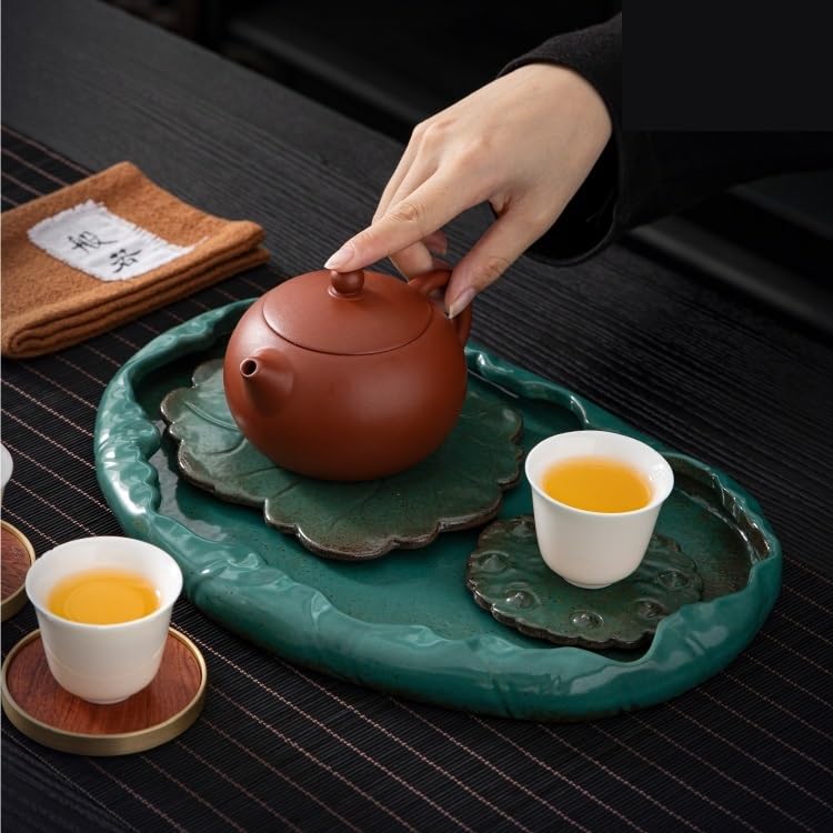 Plateau à thé Kung Fu en céramique, modèle B pour stockage d'eau - 6