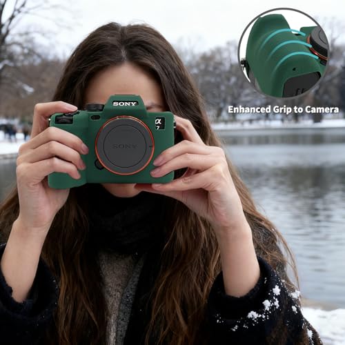 Funda de silicona para cámara Sony A7R V/A7 V verde miniatura 5
