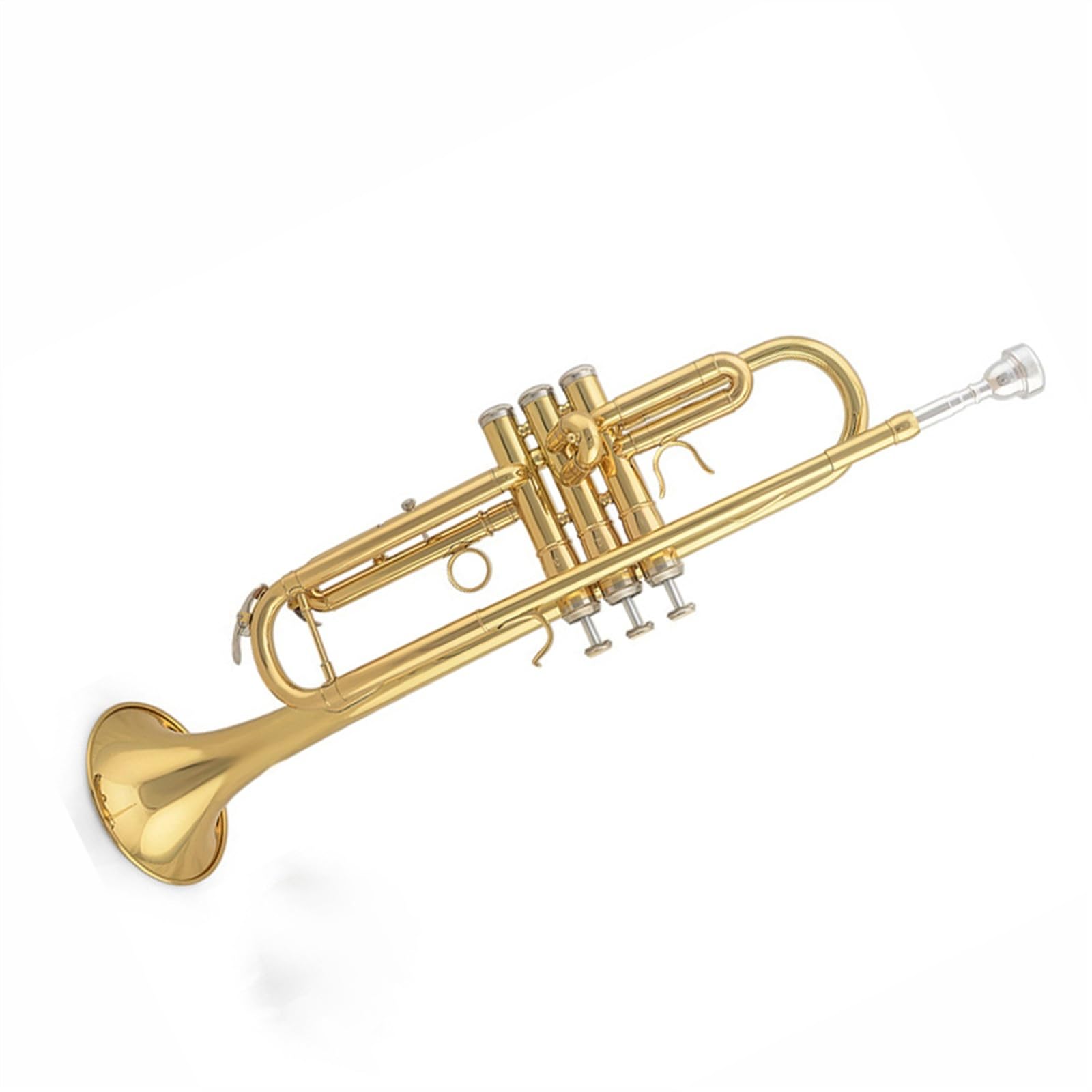 Trąbki Trąbka B-dur Lakierowany Mosiężny Instrument Muzyczny Przenośny Profesjonalny Początkujący Trwały