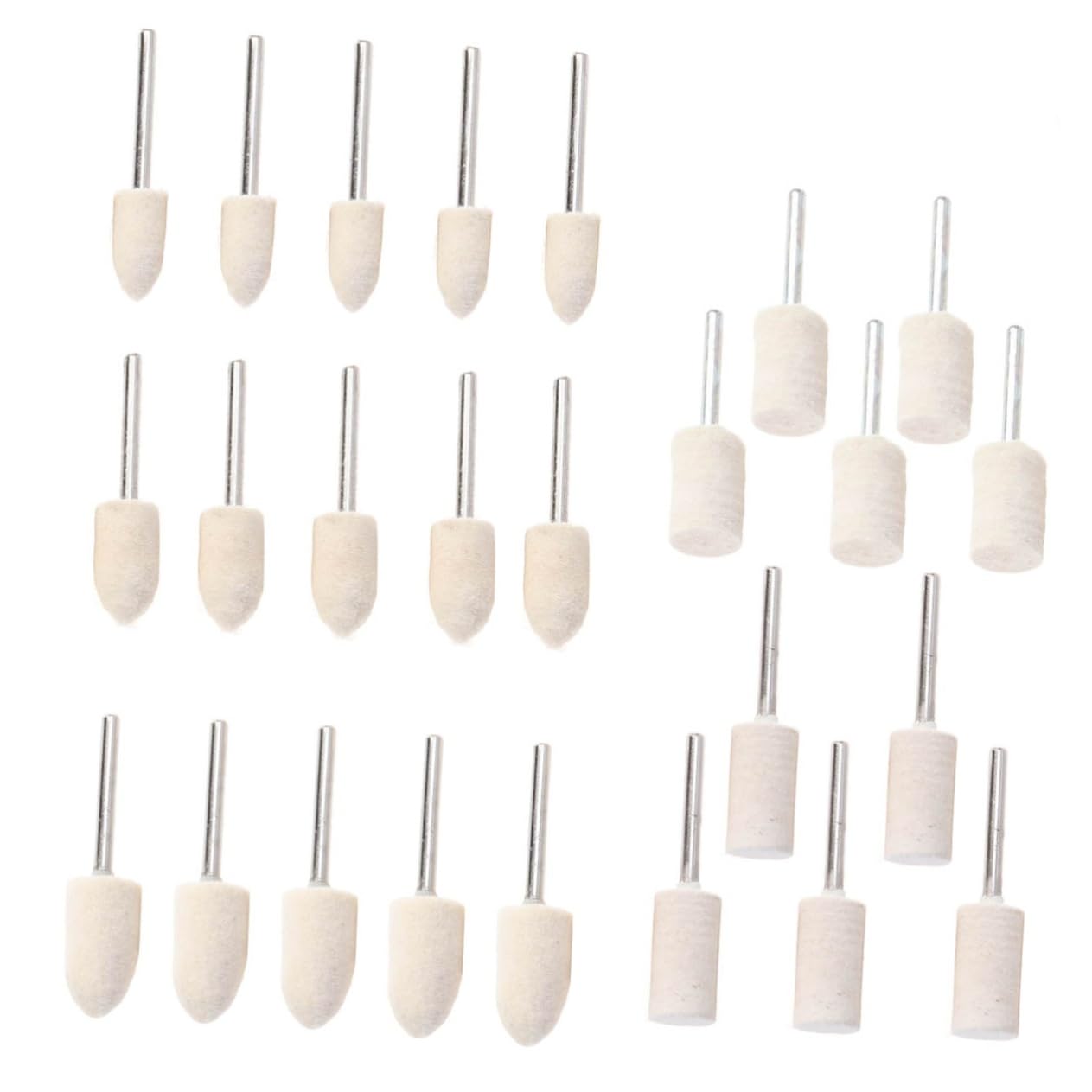 Cabilock Wheel Buffing Kit for Drill 25pcs Wool Polishing Pads Jewelry Polishing Machine Glass Stainless Steel Buffing Wheel