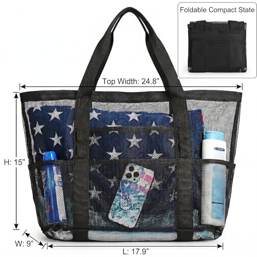 F-color Mesh Beach Bag Family