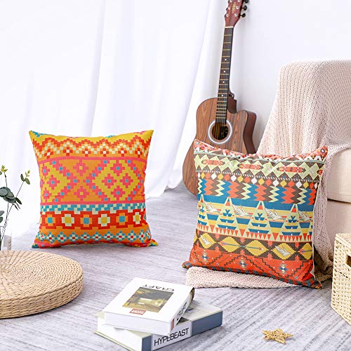 Artscope 6er-Set Dekorativ Kissenbezug 45 x 45 cm, Polyester Leinen Kissenbezüge Dekokissen Kissenhülle Set Kissen Fall… – Bild 3