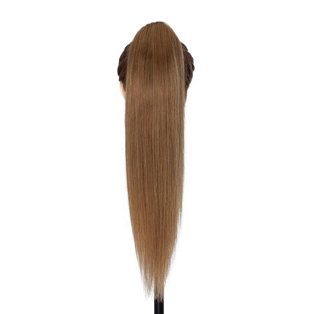 Kucyk Kucyk Ogony Ludzkich Włosów Przedłużanie Włosów Klip W Treski Dla Kobiet Kucyk Extension(#6.14 inch 105g)