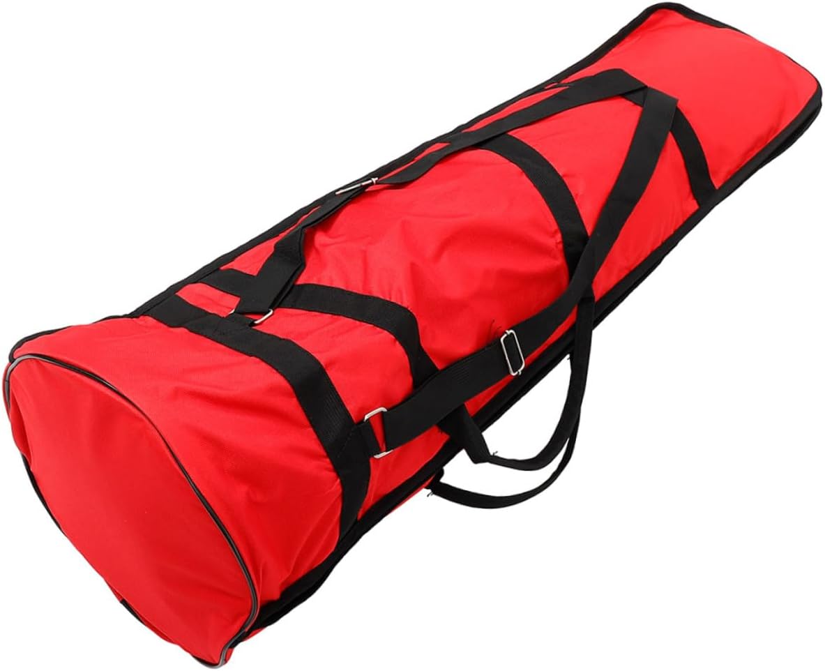Alipis Waterproof Oxford Cloth Tenor Trombone Case Red, Portable Instrument Storage Bag with Thickened Fabric for Travel and Protective Use