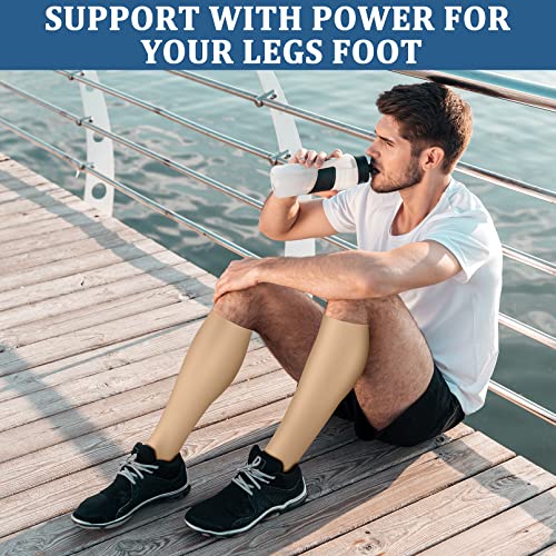 Image of FEYHAY Copper Compression Socks (3 Pairs) 15-20 mmHg Circulation is Best Athletic & Daily for Men & Women, Running, Climbing