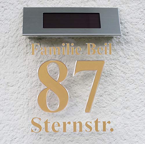 Solar Hausnummer Jedwill Design Solar Stars Beleuchtet