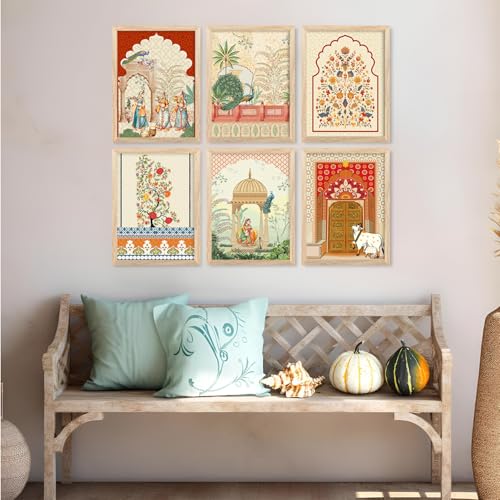 Image of Pichwai paintinng framed wall Painting for Living Room Bedroom Office Room Decor - Frame for Home Decor and Wall Decor (Design 1, 10x13 inch, Standard Packaging)