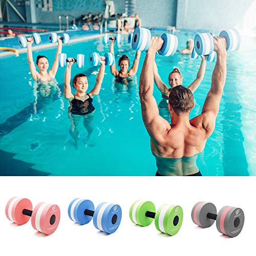 KLOLKUTTA Aquatic Dumbells, 2PCS Water Aerobic Exercise Foam Dumbbell Pool Resistance,Water Aqua Fitness Barbells Hand Bar Exercises Equipment for Weight Loss Grey by KLOLKUTTA - Image 7