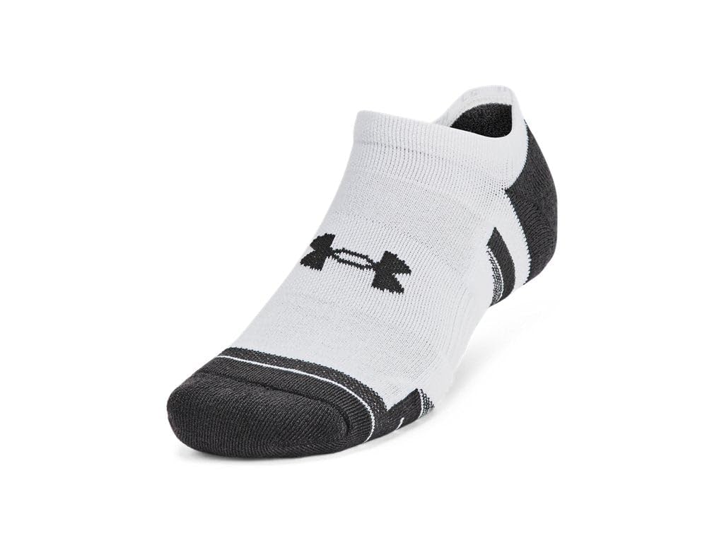 Under Armour1386243-101-LG Unisex UA Perf Tech 6pk NS WHT LG