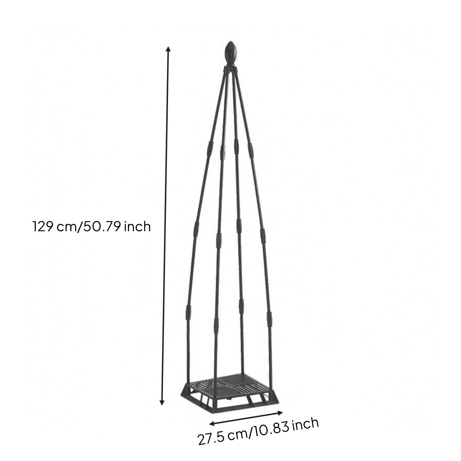 Support pour Fleurs Facile à Installer, Diamètre 27,5 Cm × Hauteur 129 Cm