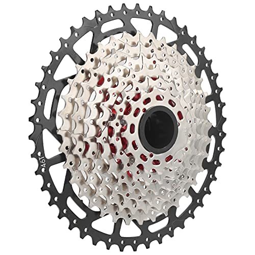equlup 9 Speed Bike Cassette Sprocket for Mountain Bike 11?46T Lightweight Aluminum Bicycle Bracket Cassette Road Bicycle Flywheel Accessories