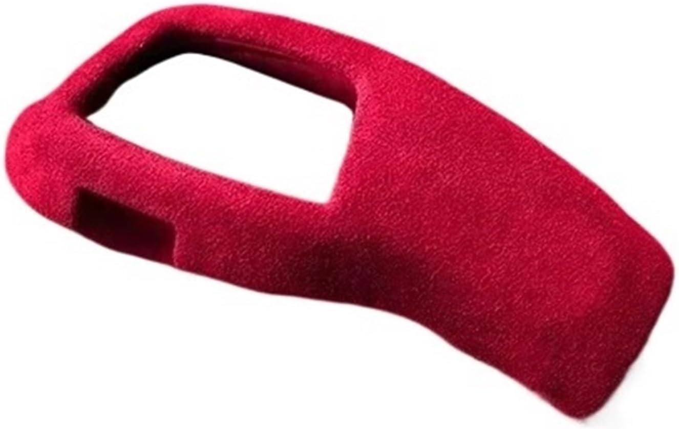 Gear Knob Cover Car Gear Shift Knob Cover Protector Fit For BMW 1/2/3/4/5/6 Series/X3/X4/X5/X6 2010-2019 Suede Modified Gear Top Sticker(Red)