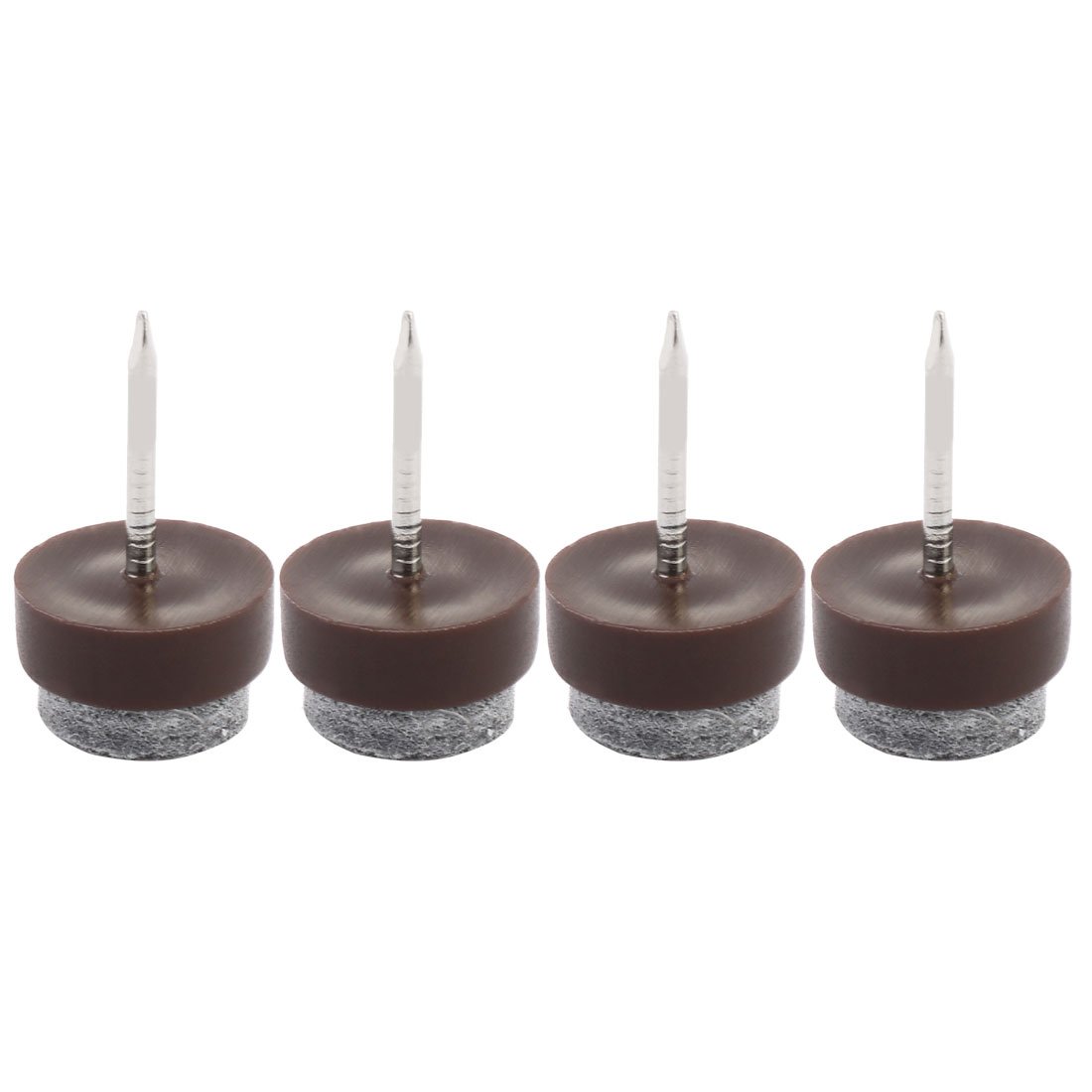 Cabinet Table Chair Desk Furniture Feet Legs Floor Protector Guard Felt Pad Nails 16mm Diameter Pack of 4
