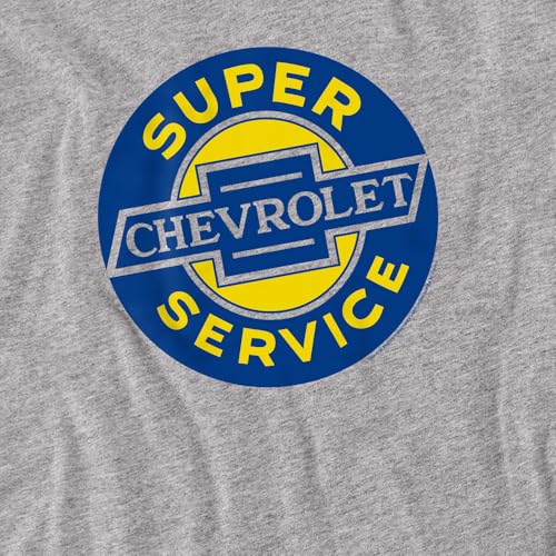 Chevrolet Super Service t-shirt manches longues gris athlétique mixte haut vintage taille L
