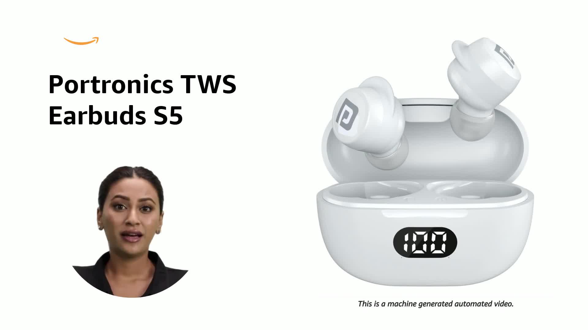 Portronics Harmonics Twins S5 Smart TWS in Earbuds with LED