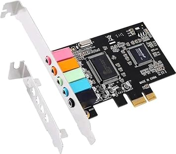 PCIe Sound Card 5.1 Internal Sound Card for PC Windows 11 10 8 7 with Low Profile Bracket 3D Standereo PCI-e Audio Card CMI8738 Chip 32/64 Bit Sound Card PCI Express Adapter