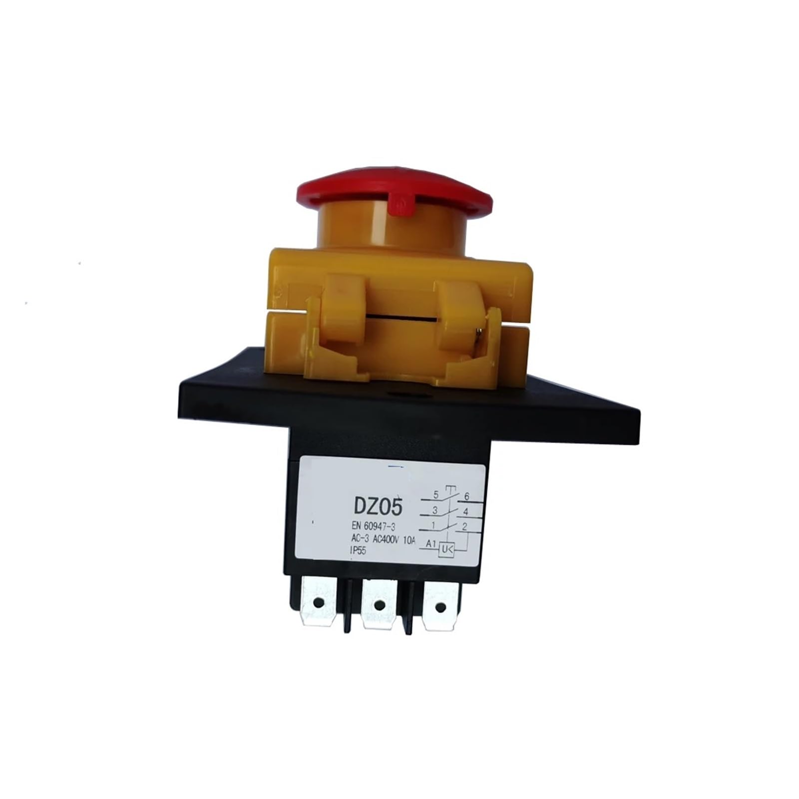 ZDVHOMCB Emergency Stop Switch DZ05C 7pins IP55 380VAC 10A Waterproof On Off Electromagnetic Pushbutton Push Button Switches for Machine Starting