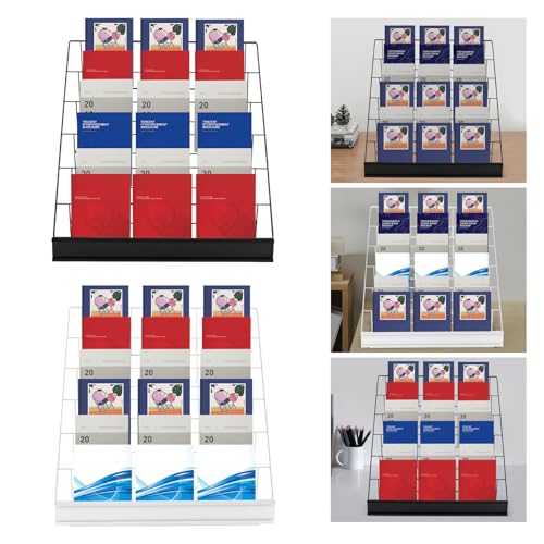 Mahugde 6-Tier Black Wire Countertop Rack, Comic Book Display Stand Collapsible Commercial Display Holders for Comic Greeting Card Literature Trade Show Art Print - Thumbnail 2