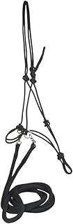 Rancher Bitless Horse Bridle with Reins Black 1 Size