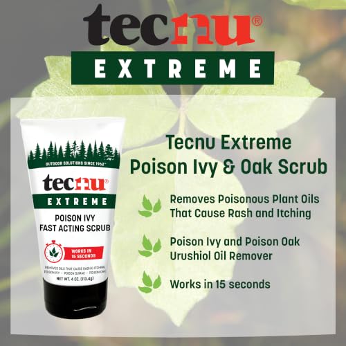 Image of Tecnu Extreme Poison Ivy & Oak Scrub, Poison Ivy Treatment, Removes Poisonous Plant Oils That Cause Rash and Itching