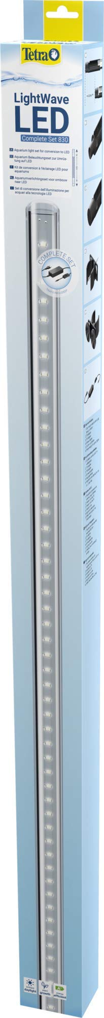 Tetra Lightwave Set 830, Illuminazione a LED per Acquari con Adattatori e Spina di Alimentazione, Lampada per Acquari ad Alta Efficienza Energetica e Lunga Durata