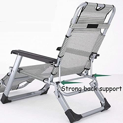 Chaise longue confortable et respirante avec oreiller pour sieste