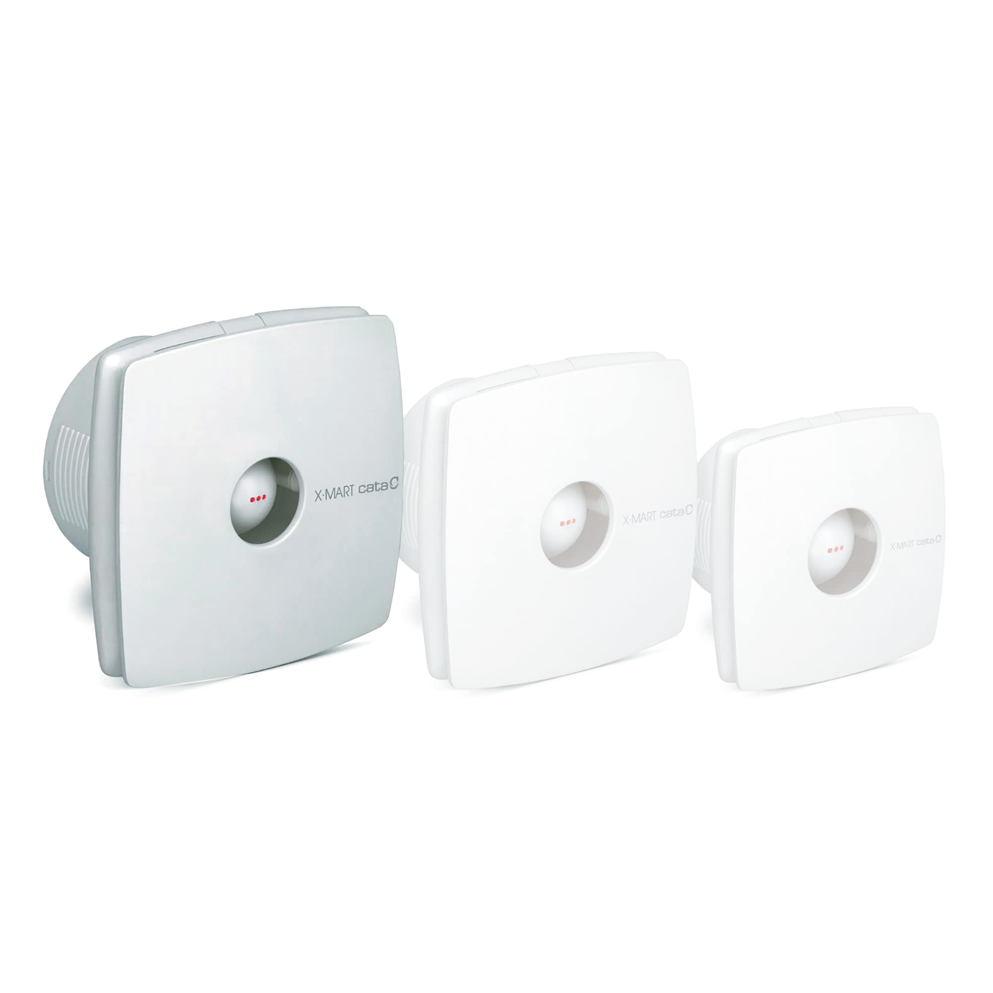 Cata Extractor de Baño X-MART 15S Extracción Perimetral Potencia 25W Fácil Instalación Luz Piloto Protector Térmico Caudal 320m3/h Diametro 150 2100 rpm Ligero 1,02kg Color Blanco