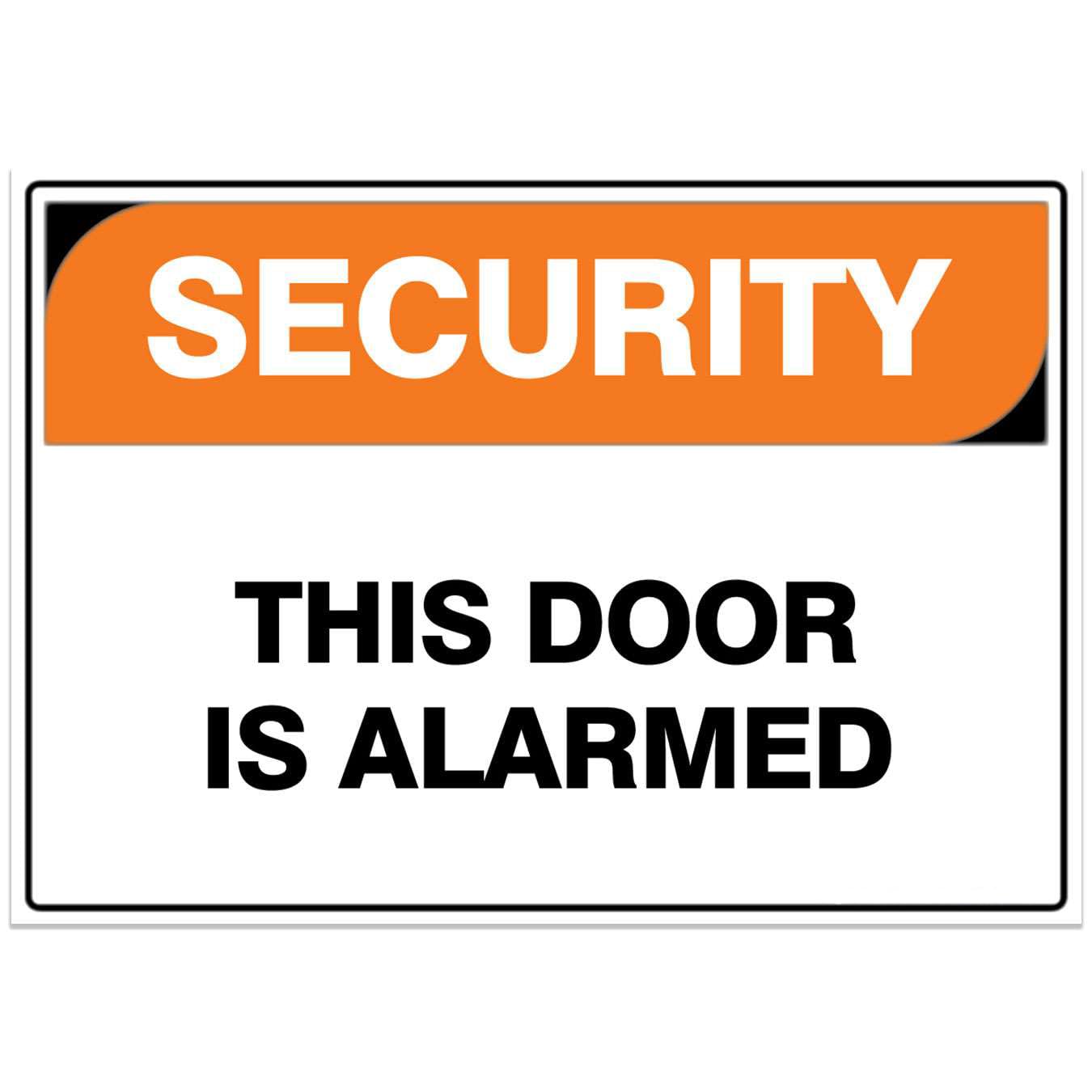 Security Sign - This Door Is Alarmed Metal Tin Sign 12x8 inch for Industrial & Commercial