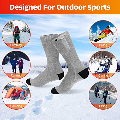 MECO ELEVERDE Heated Socks, Thermal Socks with 3 Adjustable Temperature Foot Warmers, Heated Socks, Ski Socks and Sneaker Socks Men Women M/L - Image 5