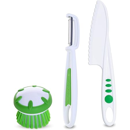 Curious Chef Children's 3-Piece Vegetable Prep Tool Set