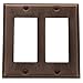 Baldwin 4741.112.CD Classic Square Beveled Edge Double GFCI Switch Plate, Venetian Bronze
