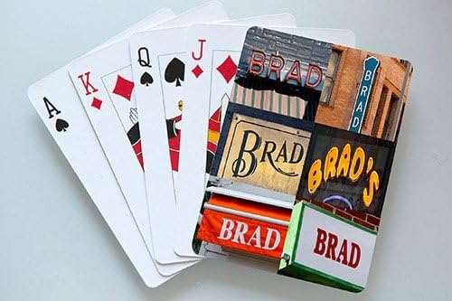 BRAD Personalized Playing Cards featuring photos of actual signs