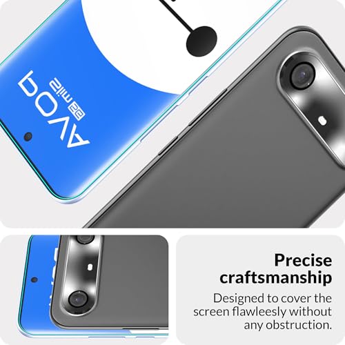 Image of ArmourPro UV Tempered Glass for Tecno Pova Slim 5G with Black Camera Ring Guard Combo, Crystal Clear Screen Protector, Case Friendly, Anti-Scratch, Bubble-Free Installation Kit