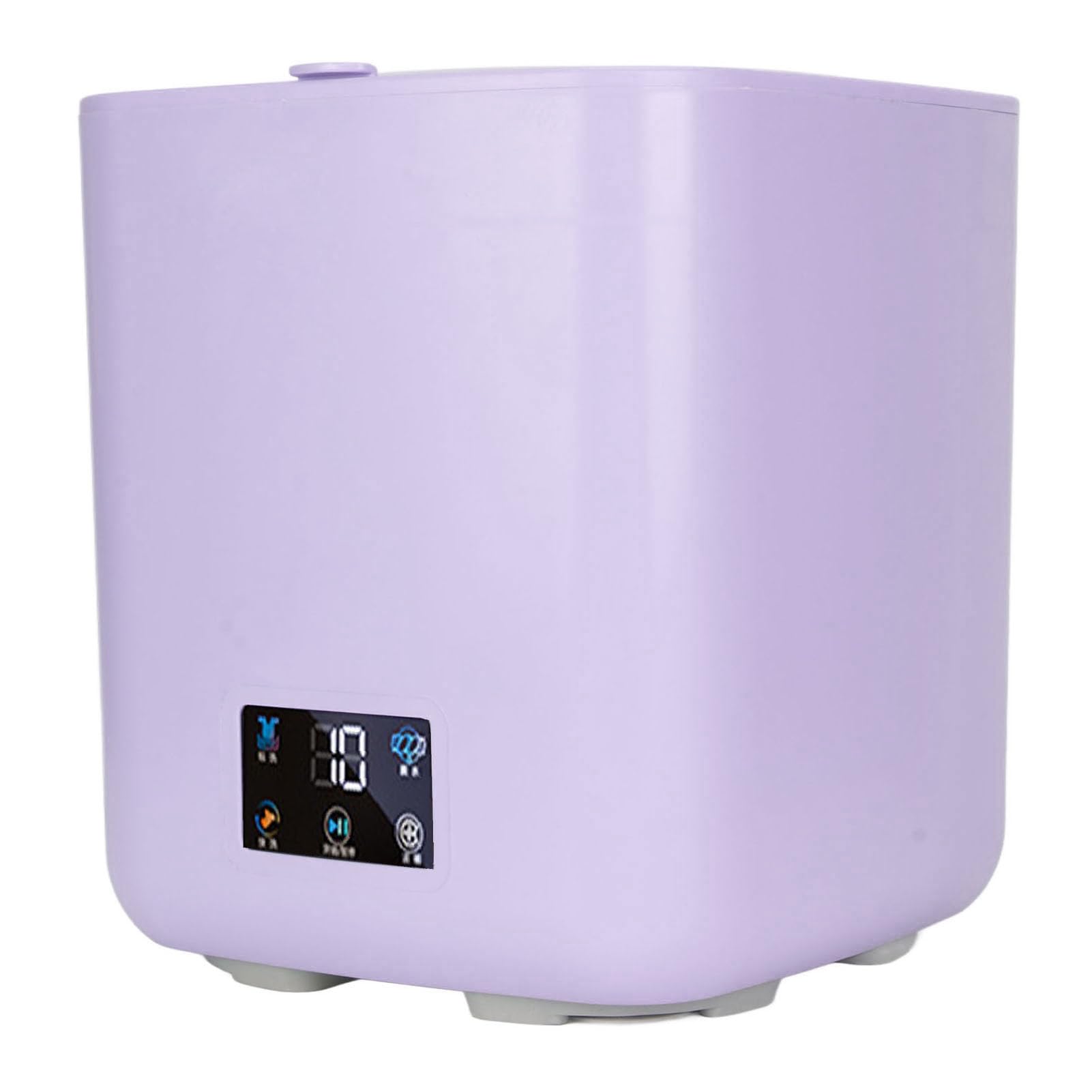 Pyhodi Fully Automatic Small Washing Machine, Large Capacity 7 Liter Portable Washing Machine with Dryer, LCD Touch Screen, Automatic Integrated Operation, (Purple)