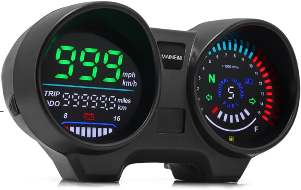 Popular Motorcycle Odometer Assembly Modified Electronic Tachometer CG125 Accessories Motorcycle Instrument Panel for Titan 150,Green