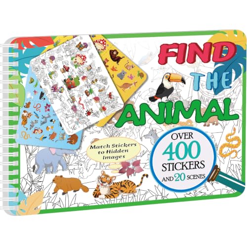 Kalysky Finden und Matchen Tiere Stickerbuch,Tiere Stickerbuch ab 2-8 jahre